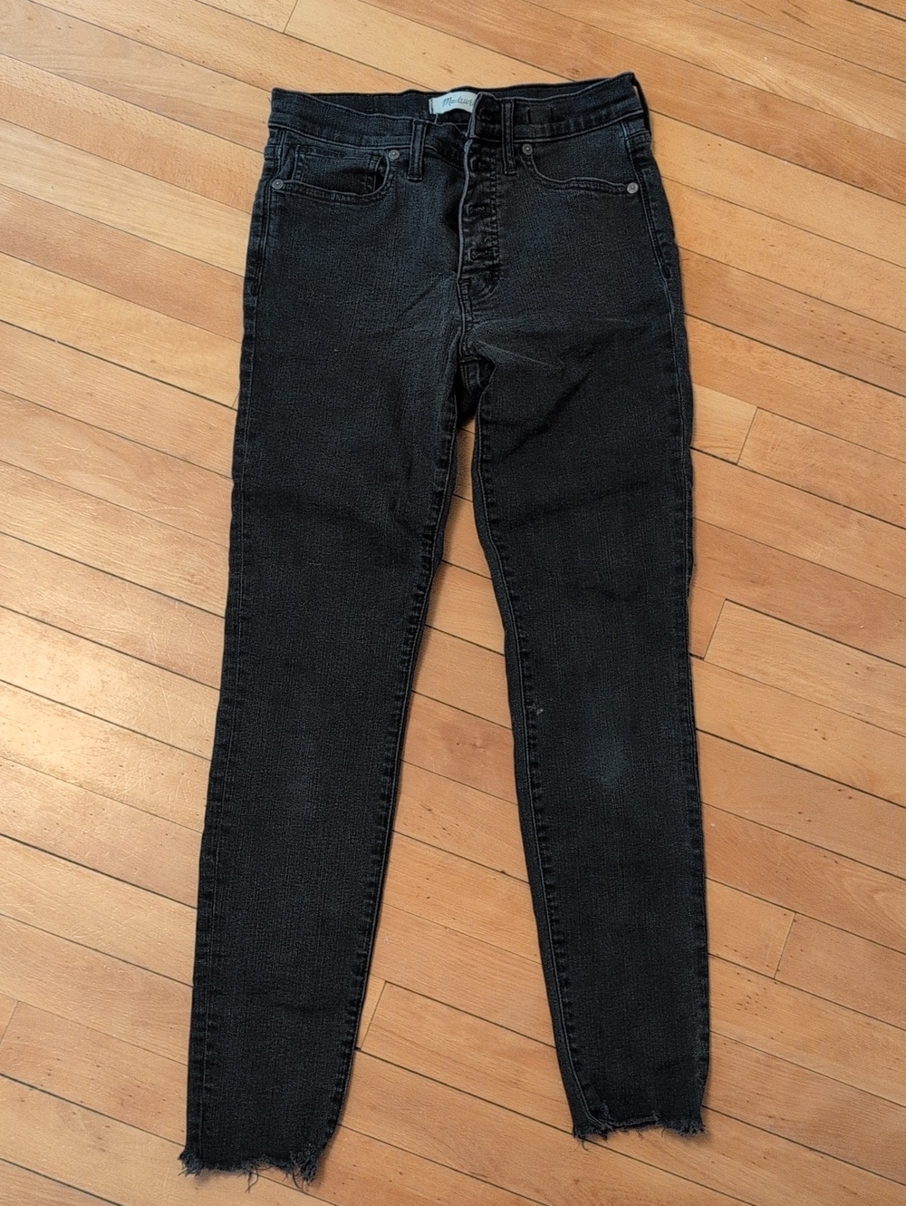 Madewell Black Button-Fly Skinny Jeans